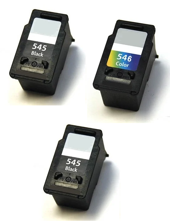 Remanufactured Canon PG-545 and CL-546 Black and Colour High Cap. Ink Cartridges & EXTRA BLACK
